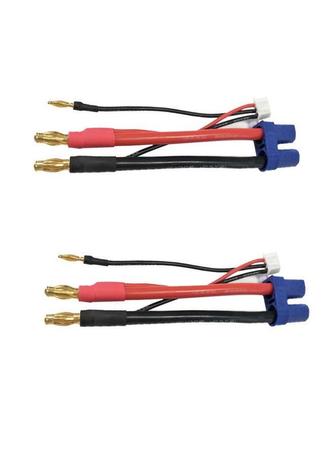 LINSYRC 2pcs EC5 Female Connector to 4MM 4.0MM Banana Plug Bullet Connector with 2S Lipo JST-XH Balance Plug Wire - Image 2